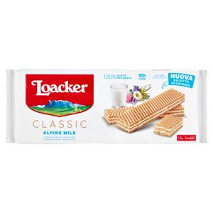 Loacker Wafer Classic Alpine Milk wafers con crema al latte alpino non ogm 175 g