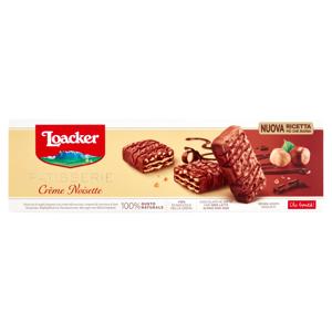 Loacker Patisserie Crème Noisette wafers con crema e granella nocciole ricoperti di cioccolato 100 g