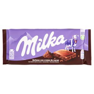 Milka Cuore Tenero, tavoletta di cioccolato al latte 100% Alpino con ripieno al cacao - 100g
