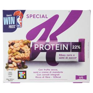 Kellogg's Special K Protein 22% Ribes nero e semi di zucca 4 x 28 g