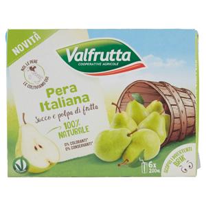Valfrutta Pera Italiana Succo e polpa di frutta 6 x 200 ml