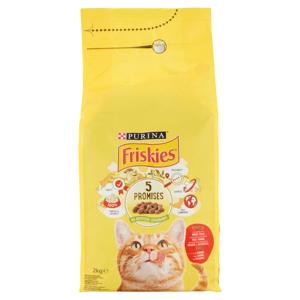 PURINA FRISKIES Gatto Adult Con un gustoso mix di Manzo e Pollo e con Verdure 2Kg