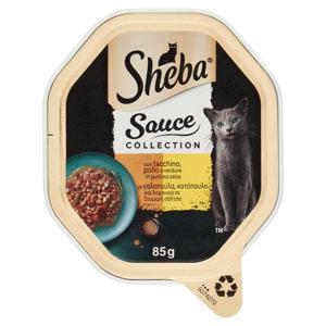 Sheba Sauce Collection in salsa cibo umido gatto con Tacchino Pollo e Verdure 85g