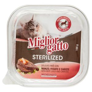 Migliorgatto Sterilized Delicato Patè con Manzo, Fegato e Carote 100 g