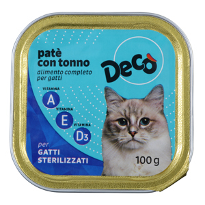 Patè con tonno per gatti sterilizzati gr 100