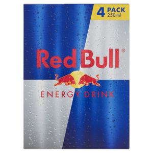 Red Bull Energy Drink, 250 ml (4 Lattine)