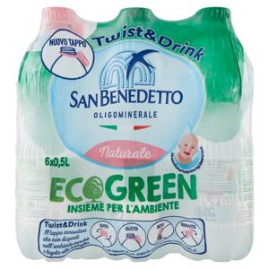 San Benedetto Acqua Naturale Fonte del Pollino Ecogreen 6 x 0,5 L