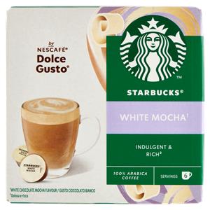 STARBUCKS White Mocha by Nescafé Dolce Gusto Latte al Cioccolato Bianco con Caffè 12 Capsule 123 g