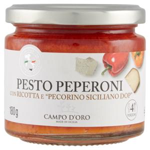 Campo d'Oro Pesto Peperoni con Ricotta e "Pecorino Siciliano DOP" 180 g