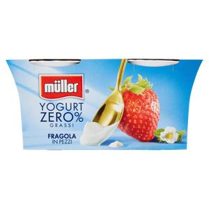 müller Yogurt Zero% Grassi Fragola in Pezzi 2 x 125 g