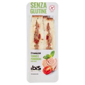 Ibis Snack 2 tramezzini Tonno e Pomodori con Olive Senza Glutine 150 g