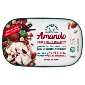 Sammontana Amando Gelato alla Vaniglia variegato al Cacao e Nocciola 400 g