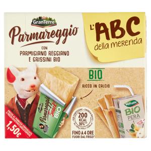 Parmareggio l'ABC della merenda con Parmigiano Reggiano e Grissini Bio