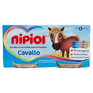 Nipiol Cavallo Omogeneizzato con cavallo e cereale 2 x 80 g