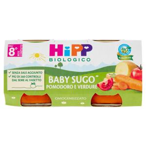 HiPP Biologico Baby Sugo Pomodoro e Verdure Omogeneizzato 2 x 80 g