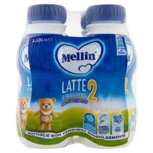 MELLIN 2 - Latte di Proseguimento Liquido per Lattanti dal 6° al 12° mese 4x500ml