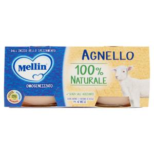 Mellin Agnello 100% Naturale Omogeneizzato 2 x 80 g