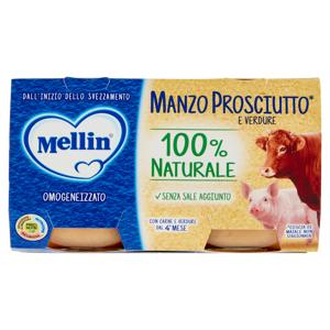 Mellin Manzo Prosciutto* e Verdure 100% Naturale Omogeneizzato 2 x 120 g
