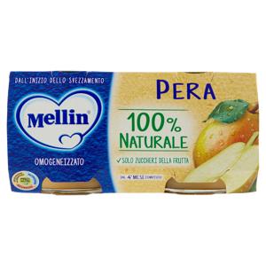 Mellin Pera 100% Naturale Omogeneizzato 2 x 100 g