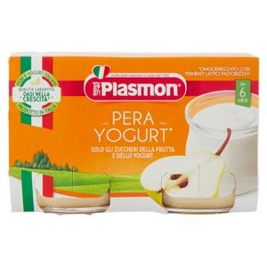 Plasmon Omogeneizzato con fermenti lattici pastorizzati Pera e Yogurt 2 x 120 g