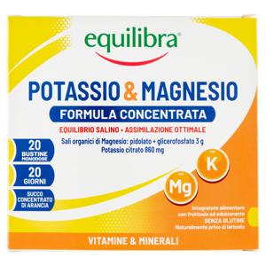 equilibra Potassio & Magnesio 3 Formula Potenziata Bustine Monodose 20 x 5,2 g