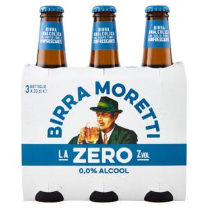 Birra Moretti la Zero % Vol 3 x 33 cl