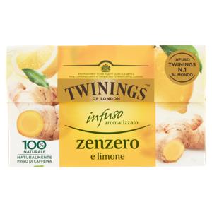 Twinings Infuso Aromatizzato Zenzero e Limone 20 x 1,5 g