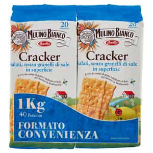 Mulino Bianco Cracker non Salati con Farina Sostenibile Bipacco 2X500g