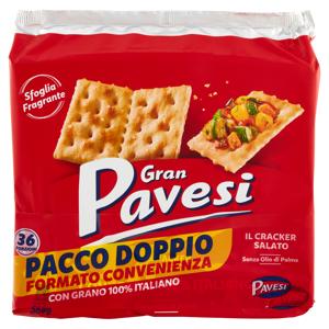 Gran Pavesi il Cracker Salato con Grano 100% italiano 560g X2