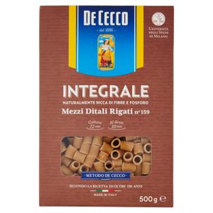 De Cecco Integrale Mezzi Ditali Rigati n° 159 500 g
