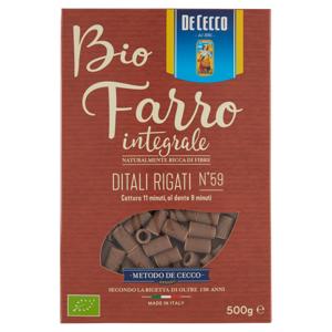 De Cecco Bio Farro integrale Ditali Rigati N°59 500 g