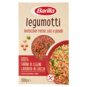 Barilla Legumotti Lenticchie Rosse, Ceci e Piselli in Chicchi 100% Farina di Legumi 300g