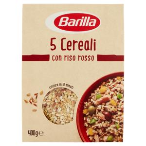 Barilla 5 Cereali con Riso Rosso Fonte di fibre 400 g