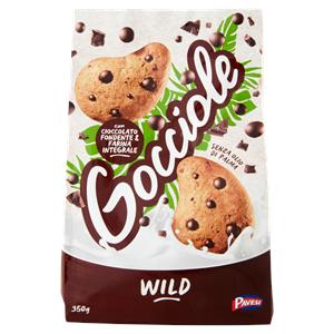 Pavesi Gocciole Wild Biscotti con Gocce di Cioccolato e Farina Integrale 350g