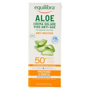 equilibra Aloe Crema Solare Viso Anti-Age 50? SPF Protezione Molto Alta 75 ml