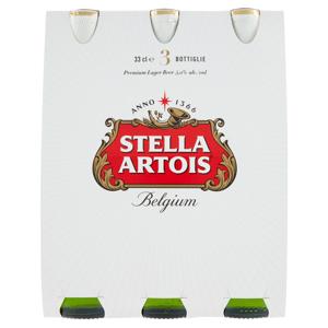 STELLA ARTOIS Birra lager belga bottiglia 3x33cl
