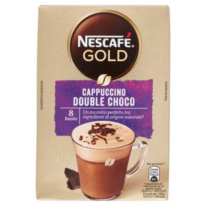 NESCAFÉ Cappuccino Double Choco Solubile con Cacao 8 Bustine 148 g
