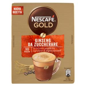 NESCAFÉ Gold Ginseng da Zuccherare Preparato solubile per caffè al ginseng astuccio 10 bustine 60g