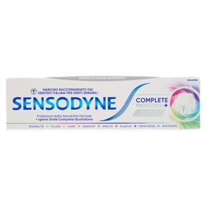 Sensodyne Dentifricio Complete Protection + Whitening Denti Sensibili Gengive Sane Alito Fresco 75ml