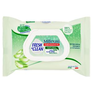 Fresh & Clean Milleusi Natural Igienizzante Salviettine 20 pz