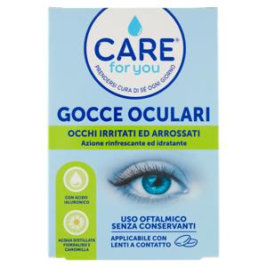 Care for you Gocce Oculari Occhi Irritati ed Arrossati monodose 10 x 0,5 ml