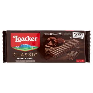 Loacker Wafer Classic Double Choc al cacao nobile dell'Ecuador con crema al cioccolato wafers 175g