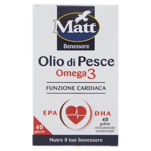 Matt Benessere Olio di Pesce Omega 3 40 gellule 29,4 g