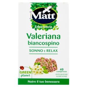 Matt Erboristeria Valeriana biancospino 40 compresse 28 g