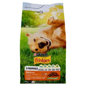 PURINA FRISKIES Cane Balance Con un gustoso mix di Pollo e Manzo con Verdure 4 Kg