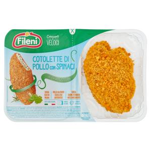 Fileni 4 Cotolette di Pollo con Spinaci 0,440 kg