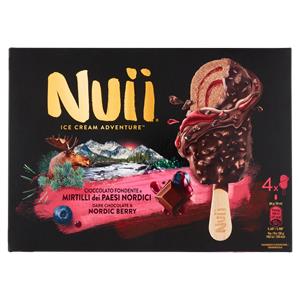 NUII Cioccolato Fondente e Mirtilli dei Paesi Nordici 4 x 66 g