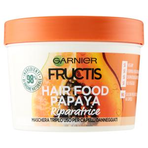 Garnier Maschera Riparatrice Fructis Hair Food, 3in1 Capelli Danneggiati, Papaya