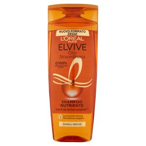 L'Oréal Paris Shampoo Elvive Olio Straordinario, Azione Nutriente per Capelli Secchi, 285 ml