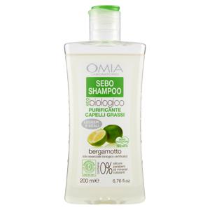 Omia Laboratoires Sebo Shampoo eco biologico Purificante Capelli Grassi bergamotto 200 ml